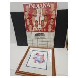 IU Calendar W B. Knight & Hoop Shot Basketball Art