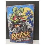 New Rat Fink Metal Sign 8" x 12"
