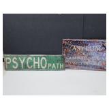 New Asylum Metal Signs See Sizes