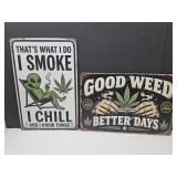 New Smoking Metal Signs 8" x 12"