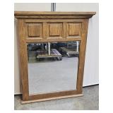 Nice Oak Wall Mount Mirror 37.5 x 46" H
