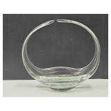 Vintage Art Glass Basket 7" H