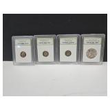 Kennedy UNC Half Dollar & 3 Gem Prood Dimes