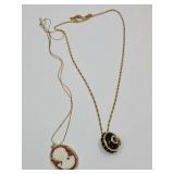 Monet Necklace & Napier Cameo Necklace