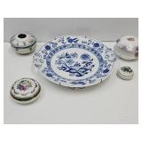 Porcelain Dresser Boxes, Limoges, Germany Plate