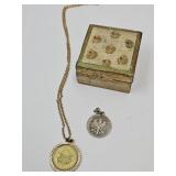 Silver Plated Deutschland Medallion, Necklace +