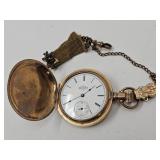 Elgin Pocket Watch with Antique Watch Fob