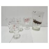 Budweiser Beer Pitcher & Glasses