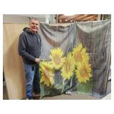 Sunflower Shower Curtain with Hooks
