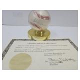 Autographed Hank Aaron Baseball With COA