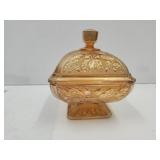 Vintage Candy Dish Peach Luster