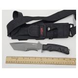 MT-SAC SS Tactical Knife W Sheath & Stone