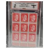 German WWII Block Stamps MUH