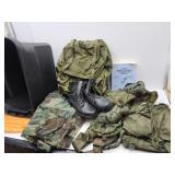 Militar  Backpack, Canteen, Boots 10R, SM Pants +