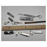 Lot of Pocket Knives, Can Openers & Adv. Key