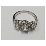 Vintage 925 Silver Ring Sz 8 1/4