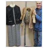 L.S. Ayres + Co. Indiana Mink Fur Wrap & Dress Set