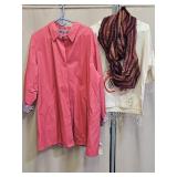 NWT Reversible Jones NY Sport Rain Coat W Scarf +