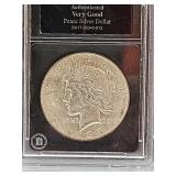 Authenticated Very Good 1935 S Silver Peace Dollar