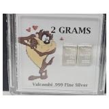 Looney Tunes 2 Grams .999 Valcambi Silver