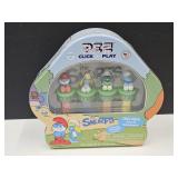 PEZ Click & Play Smurfs Pez Dispensers W Tin