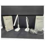 2 LED Table Touch Lamps w Charger Cords