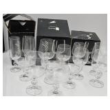 Bohemia  Glass Stemware Lot