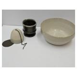 Western Stoneware Bowl 10.5" Hull Planter & Chime