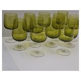 Green Wine Glass Stemware