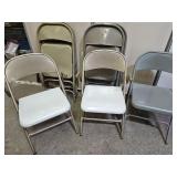 8  Metal Folding Chairs