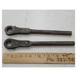 2 Vintage SNAP ON Ratchet Wrenches