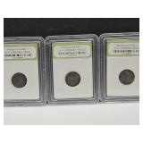 3 Lincoln Cents 1943 Steel