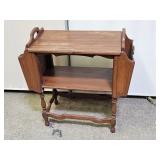 Side Table W Magazine Rack 18 x 25.5 x 26.5" H