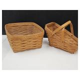 2 Longaberger Baskets Up To 12.5" W