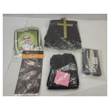 Halloween Treat Bags, Glow Gloves,Nun Costume+