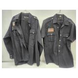 2 Police Shirts Size 17 1/2