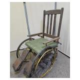 Antique Wood & Metal Wheelchair