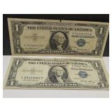 1935 & 57 Blue Sealed $1 Currency Notes
