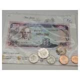 Bank of Jamaica $50 and Coin Set