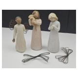 3 Willow Tree Figures See Condition