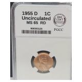 1955 D 1C - UNC MS65 RD