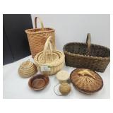 Home Decor  BasketS, Walnut Wood Bowl +