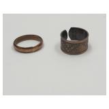 2 Copper Rings SZ 6 & 7