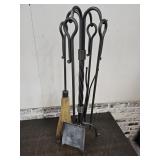 Heavy Duty Fire Place Tools W Stand