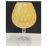 LG  16" Empoli Butterscotch Quilted Glass Snifter