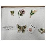 Lot of Nice Brooches & Pins Butterfly +