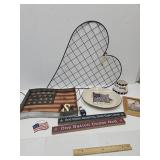 Americana Metal Tray, Signs, Picture & Heart