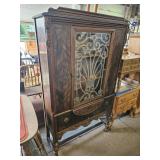 Nice Antique Display Cabinet 37 x 15 x 66" H
