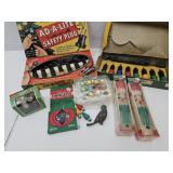 Sweet VTG Christmas NOMA Lights, Ornaments, Hooks+