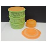 VTG Green & Orange Tupperware See Condition